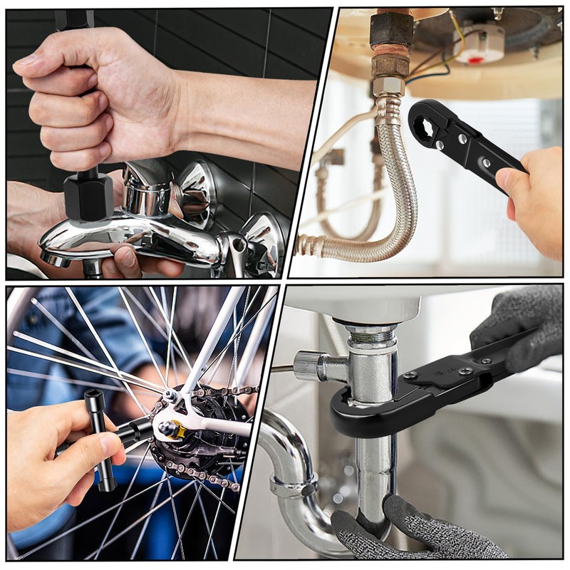 Ponpon Angle Stop Wrench Kit, Plumbing Tools, Angle-on Plumber Wrench