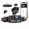 UNITOPSCI 4 Channel WiFi 1080P Dash Cam Front Rear Inside