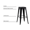 AC Pacific 30” Metal Backless Barstool Set of 2 –