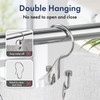 Bathway Shower Curtain Hooks Chrome Shower Curtain Rings, 12 Pcs