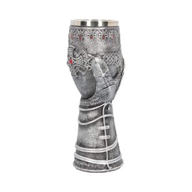 Nemesis Now B1179D5 Gauntlet Goblet 23cm Grey, Resin w/Stainless Steel Insert