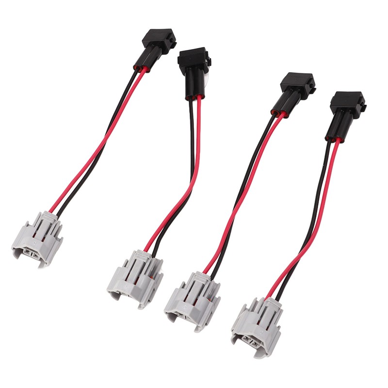 4pcs Fuel Injector Harness Adapter for DENSO Female to EV1