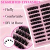 FANDIQ Cluster Lashes,100pcs DIY Eyelash Extension D Curl Volume Individual