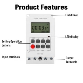 Digital Timer LCD Display Timer Microcomputer Timer Second Control Timing 32 Groups On/Off 220V