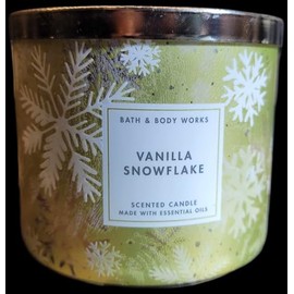 Generic baht body works 3-Wick Scented Candle 14.5 oz Large white barn (14.5, VANILLA SNOWFLAKE)
