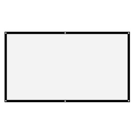 Thickened Portable Crease-Free Soft Projection Screen, Movie Projection Screen, White Polyester Projector Curtain, Projection Screen 16:9,(100 inch)
