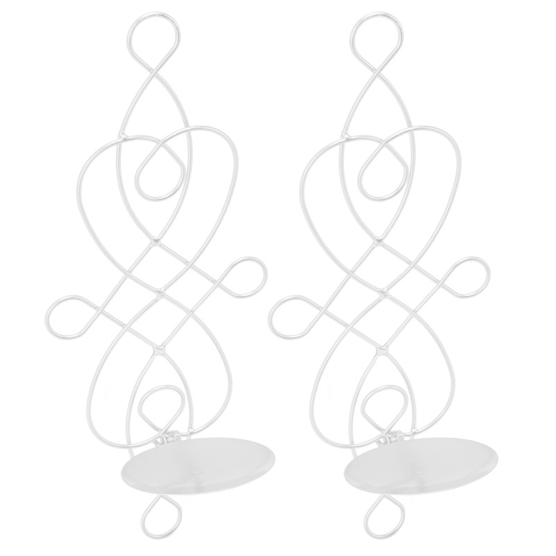 2 Sets Iron Wall Candle Sconce Holder Foldable Deformation Resistance