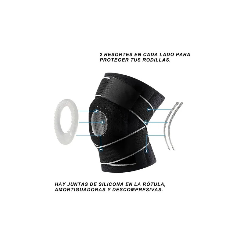 Rodillera Deportiva Elástica Para Gym Vóleibol Crossfit 1pz