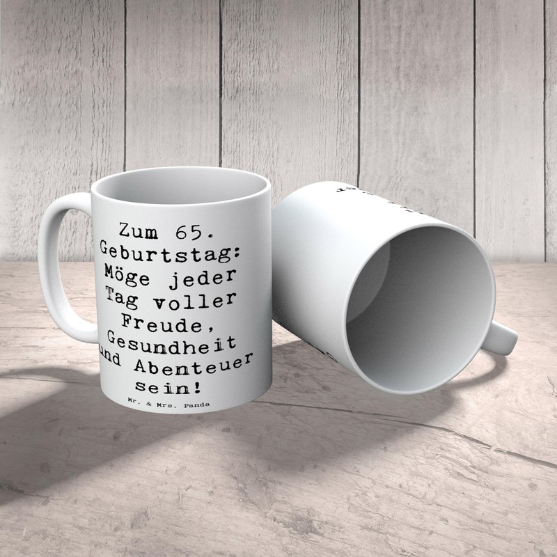Mr. & Mrs. Panda Tasse Spruch 65. Geburtstag - Geschenk,
