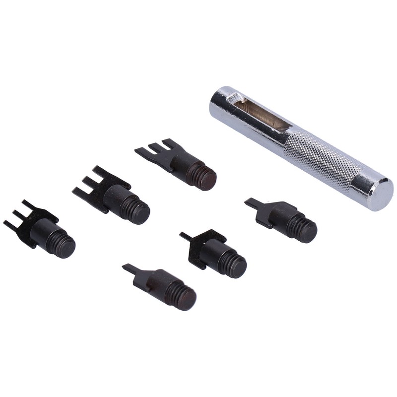 Leather Prong Set Metal Interchangeable Flat Chisel Bit Hole Punch