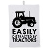 Hippowarehouse Easily distracted by tractors Tea Towel Eco Printed Dish