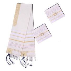 Rooherd tallit lady prayer shawl Christian woman jewish cloth scarf (2, 2025NEW-Golden)