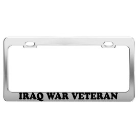 Product Express Iraq WAR Veteran License Plate Frame CAR Accessories Positive