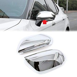 Overun 3-Layers Shiny Chrome Plated Door Side Mirror Covers Overlay Designed for 2018-2020 Camry