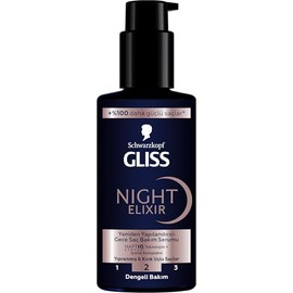 Schwarzkopf Gliss Night Elixir Overnight, Hair Serum, Damaged Split Hair, Medium Care, 100 ml