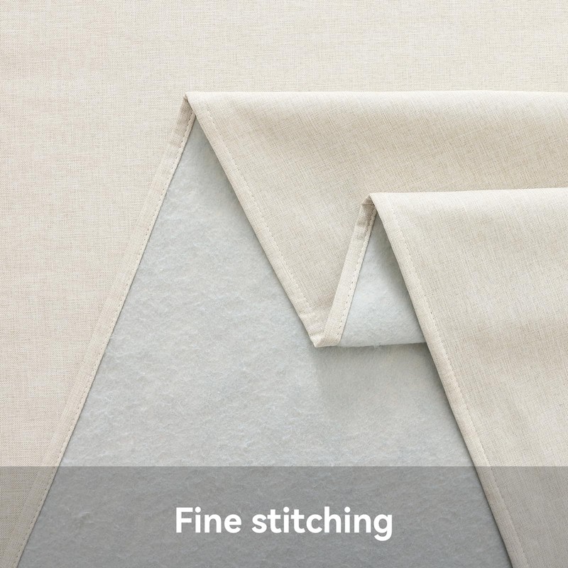 smiry Faux Linen Table Cloth Rectangular 140x220cm, Water resistant Tablecloth