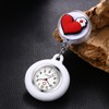 Lancardo Clip On Nurse Watch: Retractable Quartz Silicone Cover Cartoon