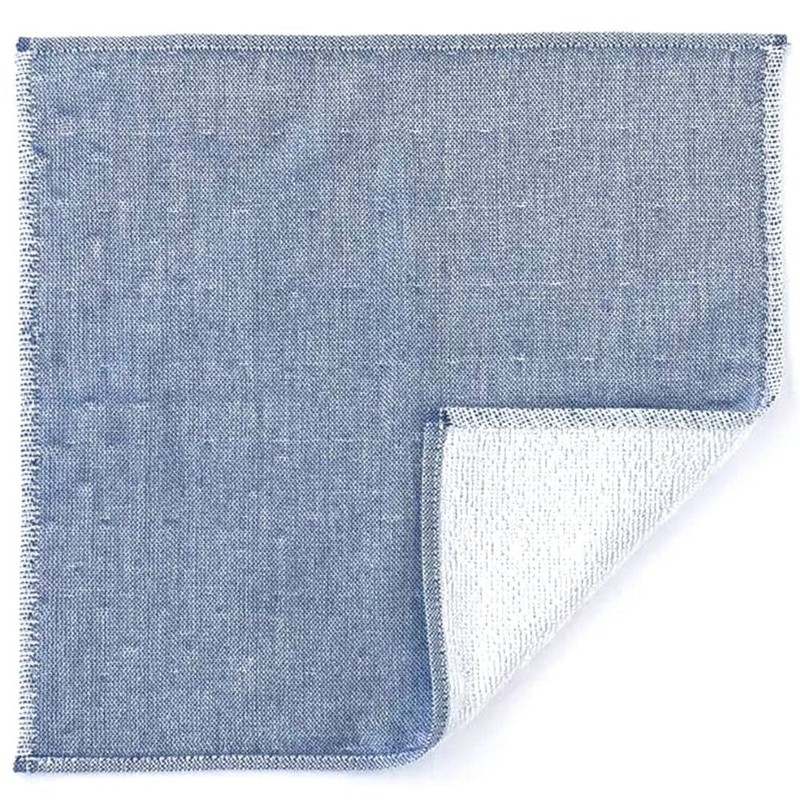 Sasawashi Gauze Handkerchief (25 x 25cm), Navy Stripe