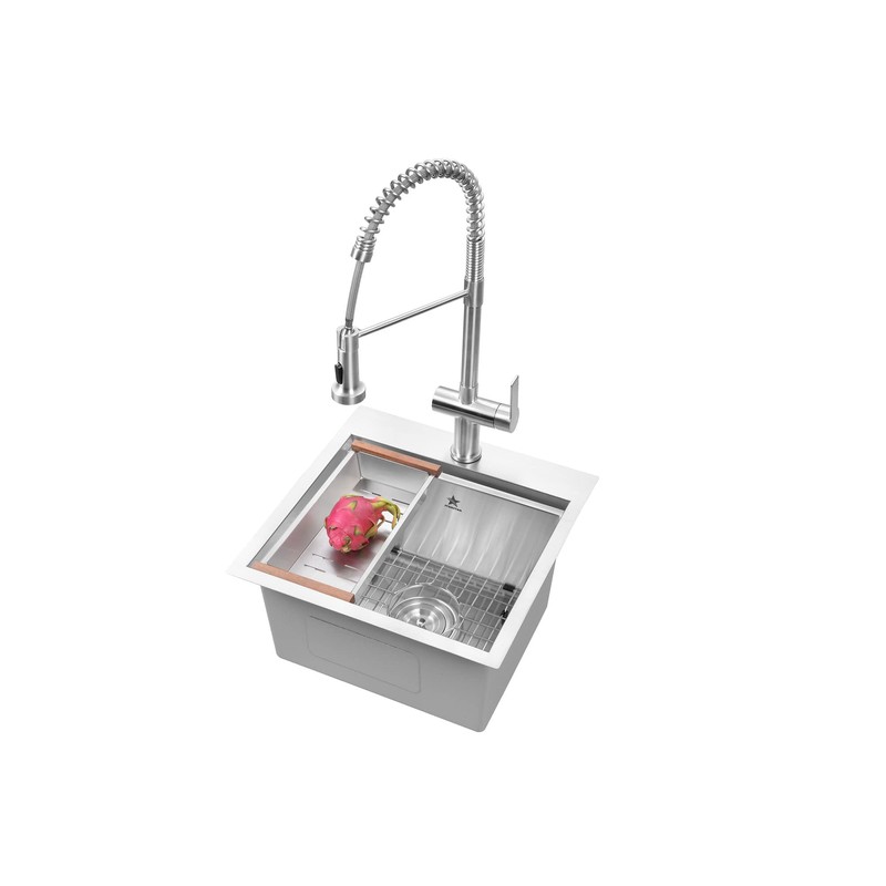 STARSTAR Stainless Steel Colander For Workstation Kitchen Sink (Wood Cover,