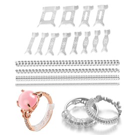 Invisible Ring Size Adjuster for Loose Rings, Pack of 16 Ring Reducers, Invisible Ring Reducer, Ring Size Adjuster, Ring Sizes for Loose Rings, Transparent