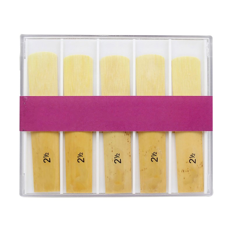 LADE 10Pcs Bamboo Reeds Strength 2.5 for Alto bB Sax