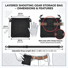 Shooting Gear Mesh Hull Bag: Convertible Waist & Crossbody Sling Bag