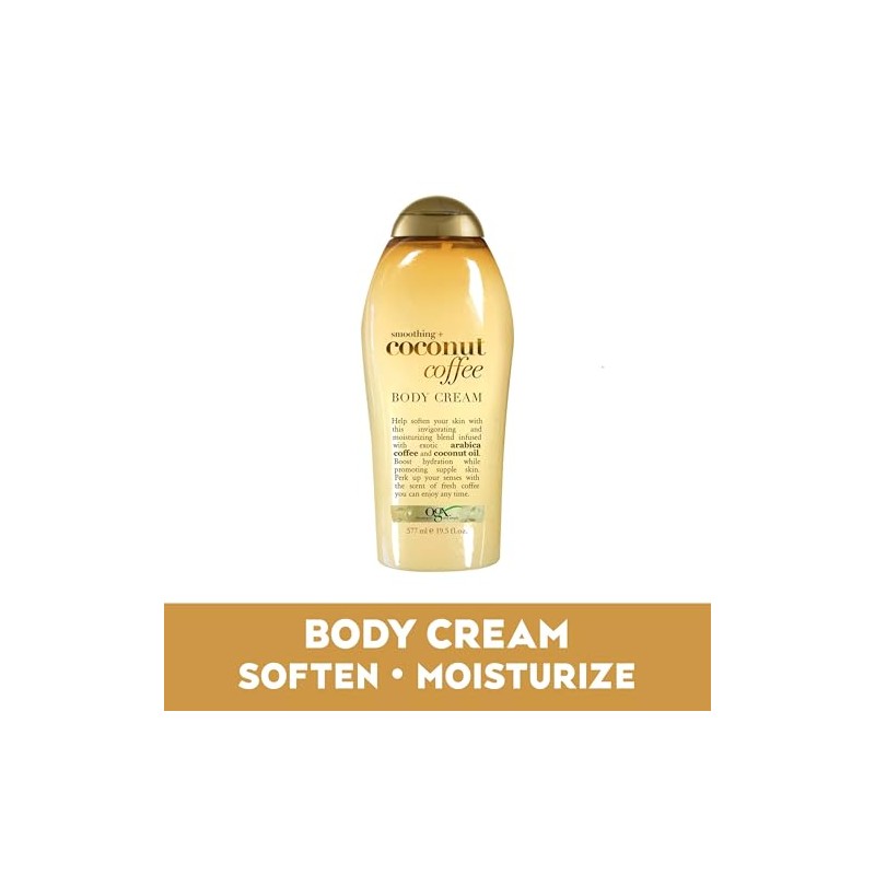 OGX, Crema Corporal Suavizante de Coco y Café, 577 ml