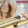 MUSCHBATH Linear Shower Drain, 28 inch Brushed Gold