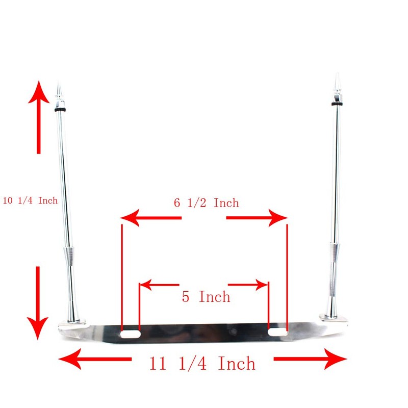GUAIMI License Plate Flag Mount Double Flag Holder Motorcycle Flags