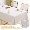 Disposable Tablecloth, White, Pack of 8 Plastic Tablecloths, 137 x