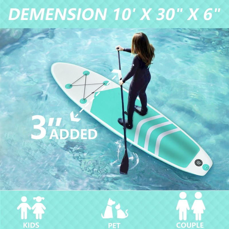 Hmtaolife Inflatable Stand Up Paddle Board, Inflatable SUP with Paddle