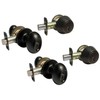 eBuilderDirect 2 Sets Dark Oil Rubbed Bronze Entry Entrance Oval