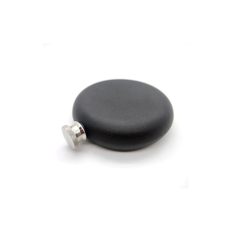 CNFLASK Black Powder Coat Matte Black 5oz Round Hip Flask