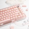GEKUCAP Pink Clear Keycaps, Translucent Custom Keyboard Key Cap, MDA