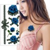 THE FANTASY 3D11 Tattoo Stickers, Rose Ribbon, Unisex, For Ages