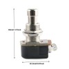 E-outstanding 2-pin SPST Lock-Free Momentary Effects Push Button Foot Switch