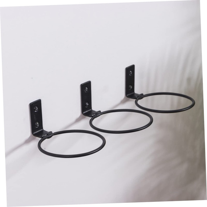 Levemolo 3pcs Wall Mounted Flowerpot Stand Metal Iron Ring Planter