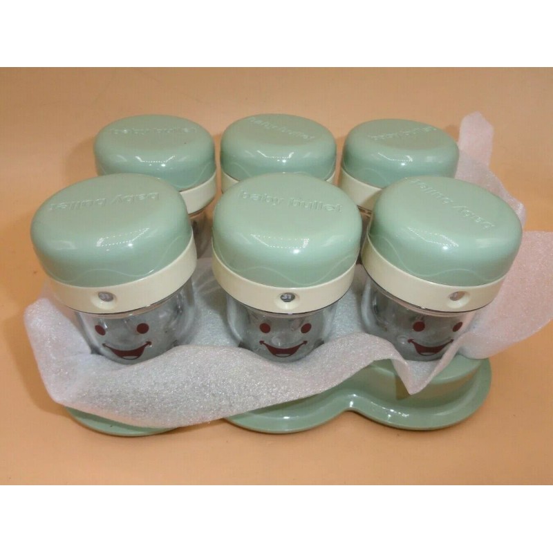 Baby Bullet Food Jar Storage Containers w/Tray Date Dial **BRAND