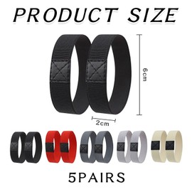 WUFGWBD 5 Pairs Of Anti-Falling Shoelaces, High-Hee Shoes Shoelace Fixing Straps, Simple Elastic Straps, Shoe-Fixing Elastic Straps, Shoe Auxiliary Straps