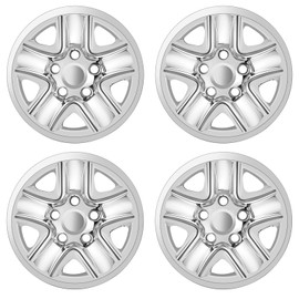 TULALUX Wheel Skins Compatible with Toyota Tundra 2007-2021; 18 inch Wheel Covers; Set of 4 Packs (Chrome)