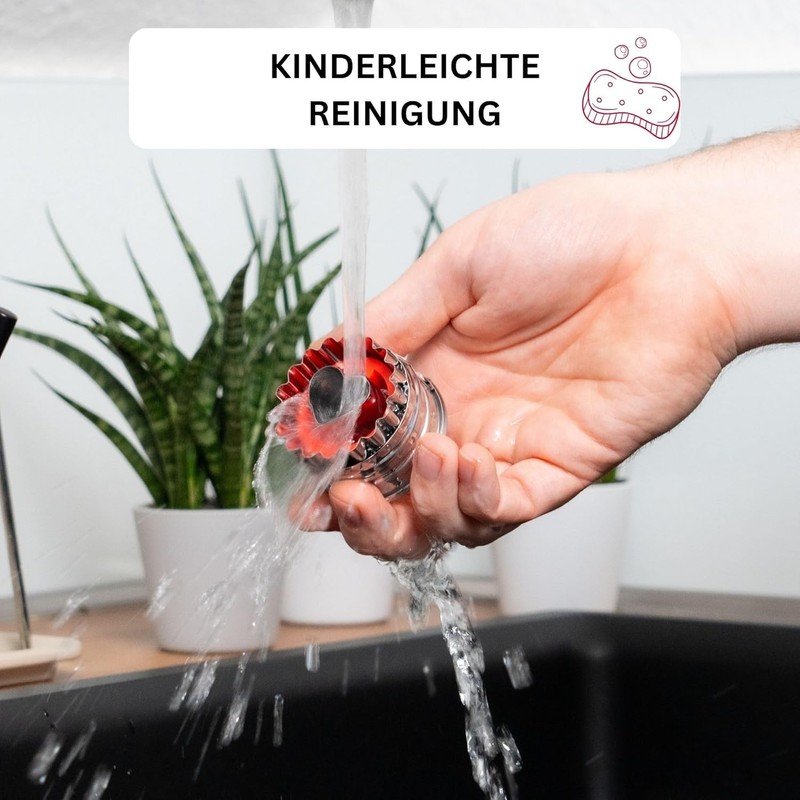 Westmark Linzer Keks-Ausstechform, Plätzchenstecher, Herz, Mit Auswerfer, Rostfreier Edelstahl/Kunststoff, Weihnachten,
