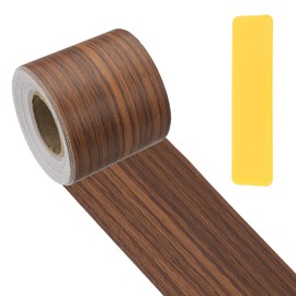 PATIKIL Wood Grain Repair Tape 2" x33', Self Adhesive Realistic Textured Repair Patch Peel and Stick Wood Tape with Scraper for Floor Door Window Furniture Table Teak