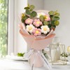 B Baosity Crochet Flower Bouquet Knitted Flowers,Mother's Day Decoration Artificial