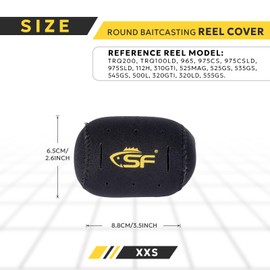 SF Neoprene Conventional Reel Covers Round Reel Case with 6 breathing holes, XXS Size