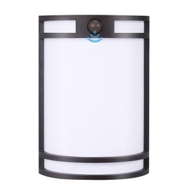CLOUDY BAY 3 Color Indoor Outdoor Motion Sensor LED Wall Light,120V 15W 1000LM Wall Sconce,3000K/4000K/5000K Selectable,Wet Location,Oil Rubbed Bronze
