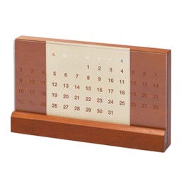 Perpetual Calendar TS-1521-007 Tabletop, Stylish, Interior, Wood, Rubberwood, Dark
