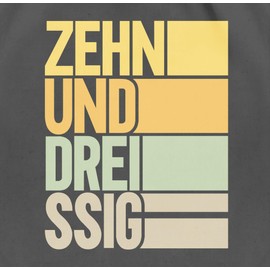 Shirtracer - Gym Bag Backpack - 40th Birthday - Thirty Ten, 05 Dark Grey