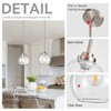 WYNEYET 3 Pack Globe Pendant Light, Brushed Nickel Hanging Ceiling