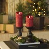 Luminara Wax Drip Flameless LED Candle, Burgundy 3" x 4.5",