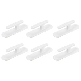 uxcell 6Pcs Blind Cord Holder, Self-Adhesive Window Cord Wrap Cleats, Safety Blind Pull Cord Hooks for Window Blinds Curtains Sun Shades Ropes, White